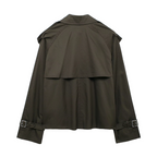 Jaqueta Feminina Trench Lapela