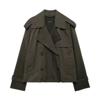 Jaqueta Feminina Trench Lapela
