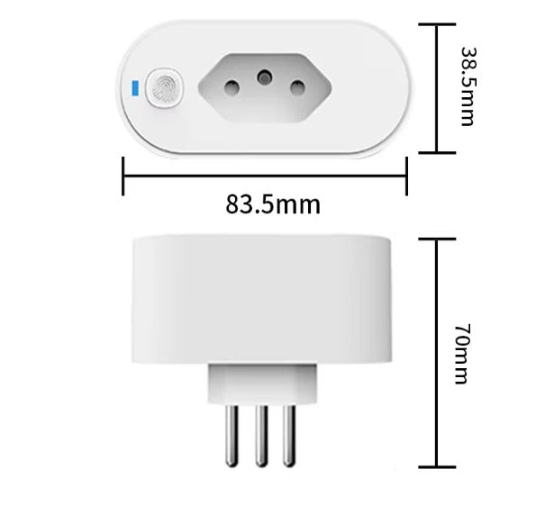 Tomada Inteligente Wi-Fi — Google Home, Alexa e Monitor de Energia em Tempo Real