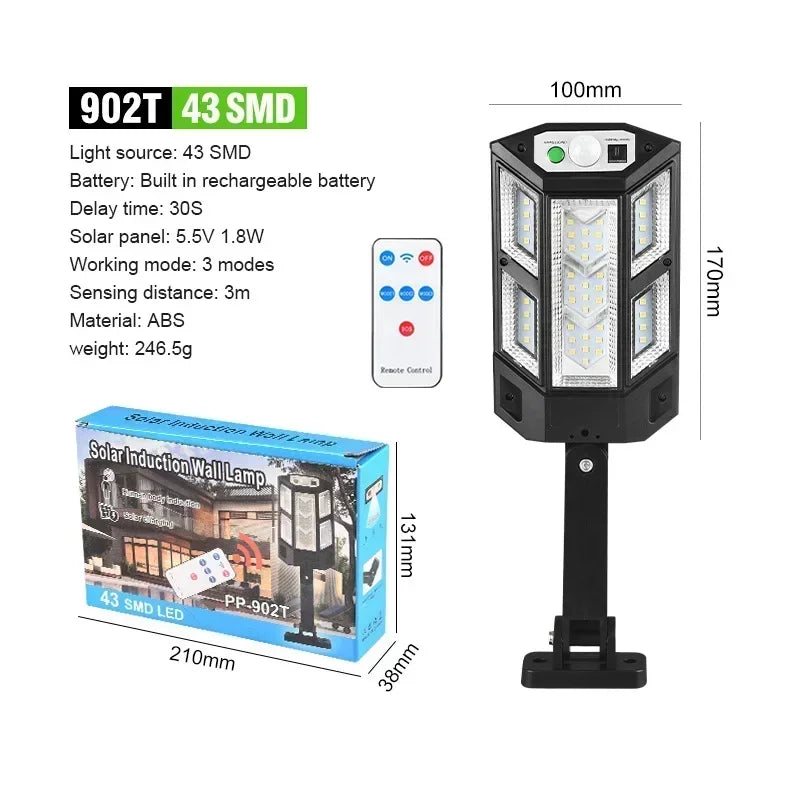 Luminária Solar COB 108 com Sensor de Movimento — COMPRE 2 LEVE 4