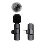 Microfone de Lapela Sem Fio — 9ms de Latência, 20m de Alcance