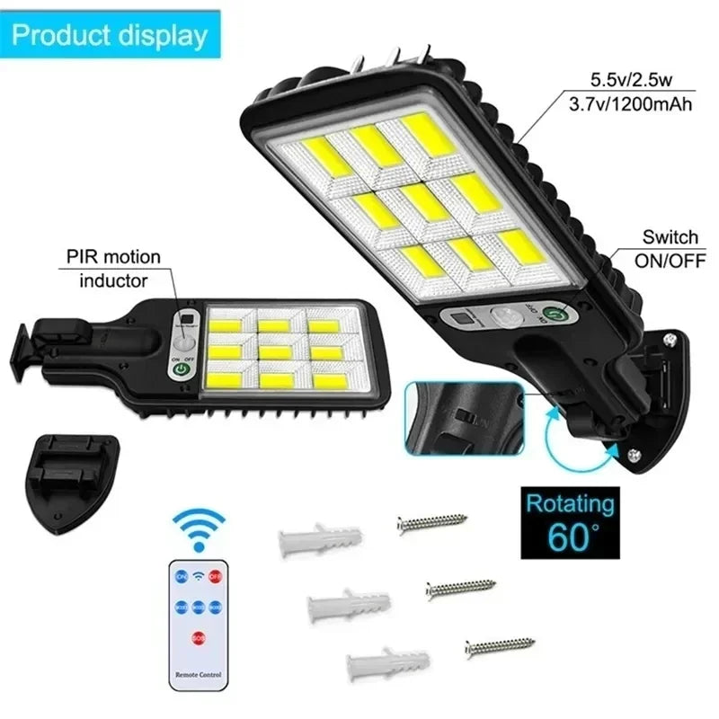 Luminária Solar COB 108 com Sensor de Movimento — COMPRE 2 LEVE 4