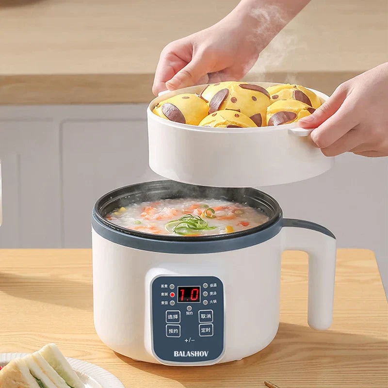 Mini Panela Elétrica 0,8L 600W — Prática, Compacta e Ideal para Uso Individual