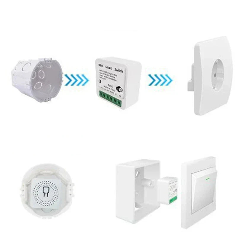 Mini Interruptor Inteligente Wi-Fi — Controle por App e Voz para Casa Automatizada