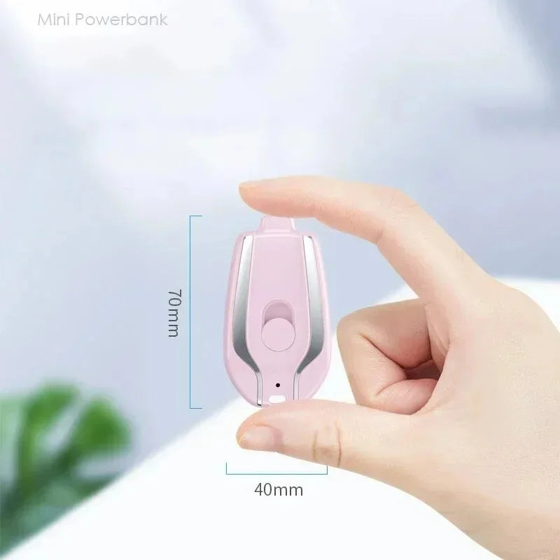 Chaveiro Power Bank 1500mAh — Carregador Portátil Compacto para o Dia a Dia