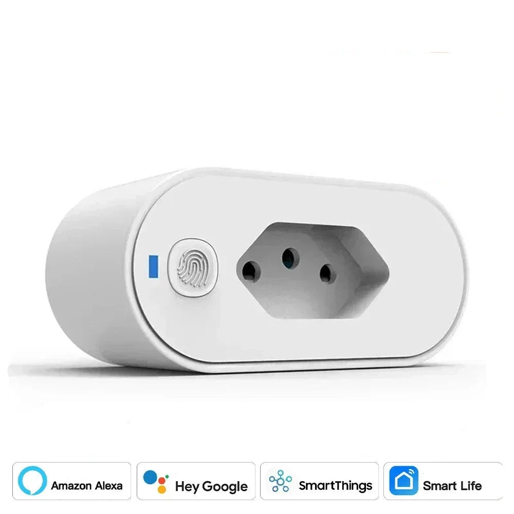 Tomada Inteligente Wi-Fi — Google Home, Alexa e Monitor de Energia em Tempo Real