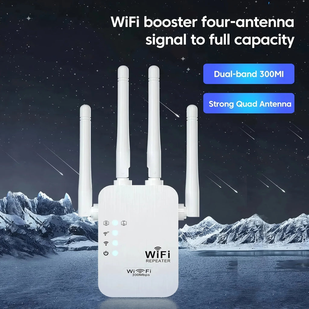 Roteador e Amplificador de Sinal Dual Band: Wi-Fi de Longo alcance para pequenos escritórios melhore a conectividade da sua empresa com alta velocidade e cobertura estável em todos os ambientes.