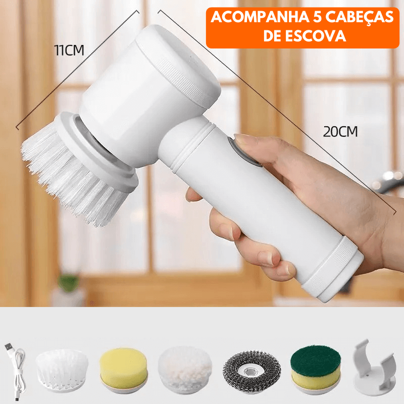 Escova Elétrica Multiuso — Limpeza Profunda Sem Esforço para Casa toda