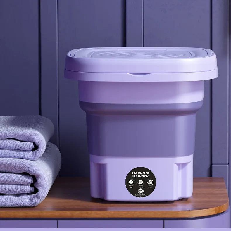 Mini Máquina de Lavar Portátil Bivolt — Compacta, Dobrável e Fácil de Usar