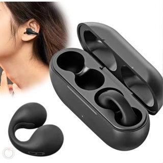 Fone de Ouvido por Condução Óssea Bluetooth 5.3 — 6h de Bateria, IPX5, Sem Tampão