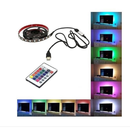 Fita LED RGB 5050 USB — Controle por App, Modo Musical e Instalação Simples