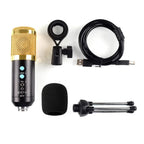 Kit Microfone Condensador USB com Tripé — Gravação Profissional