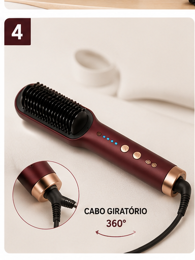 RedGloss™ Pro – Sua Escova Alisadora 3 em 1 (Edição Luxo)