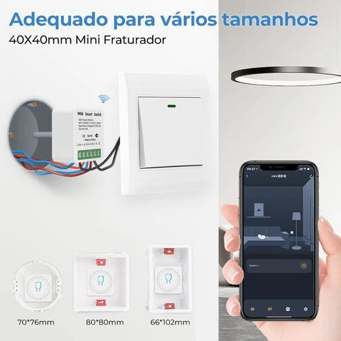Mini Interruptor Inteligente Wi-Fi — Controle por App e Voz para Casa Automatizada
