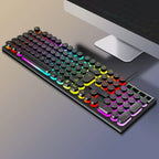 Teclado Mecânico RGB Retrô — Visual de Máquina de Escrever, Performance de Pro Gamer