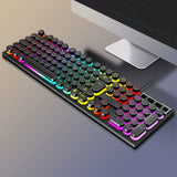 Teclado Mecânico RGB Retrô — Visual de Máquina de Escrever, Performance de Pro Gamer