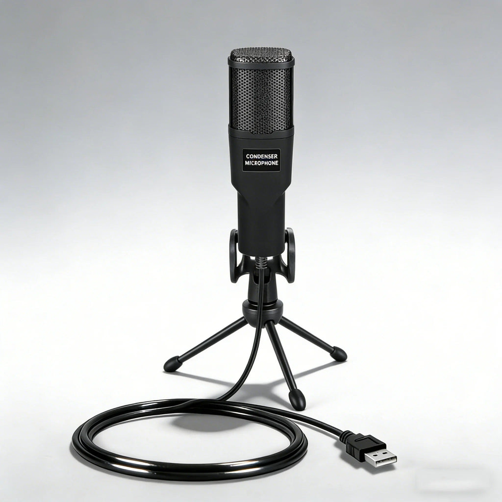 Microfone USB para PC – Voz Nítida e Qualidade de Estúdio
