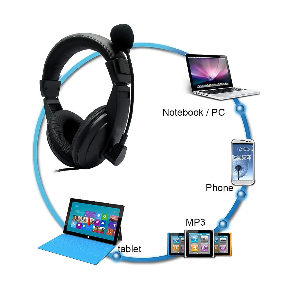 Headset com Microfone – Comunicação Clara e Redução de Ruído