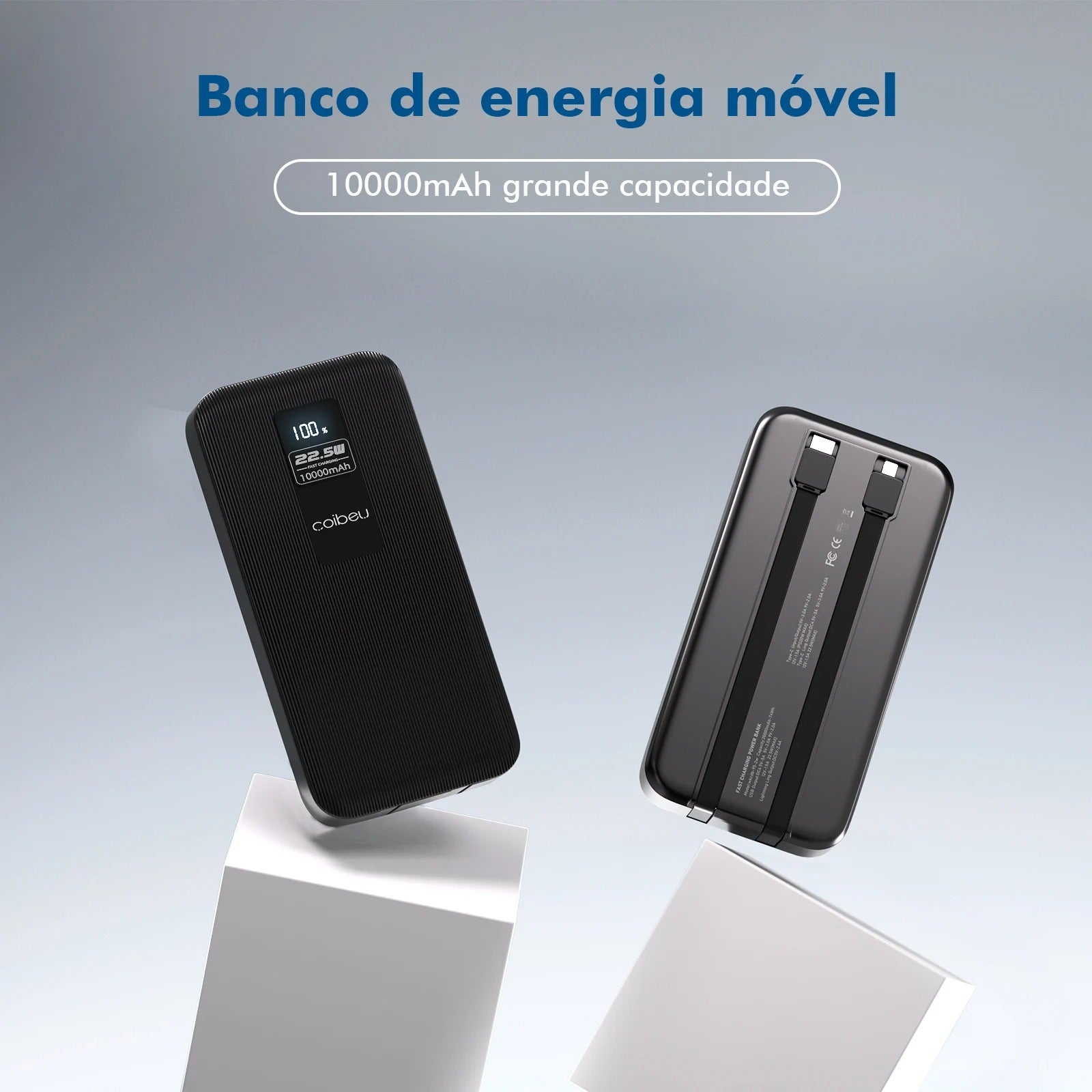 Power Bank 10000mAh 23W — Carregamento Rápido Universal