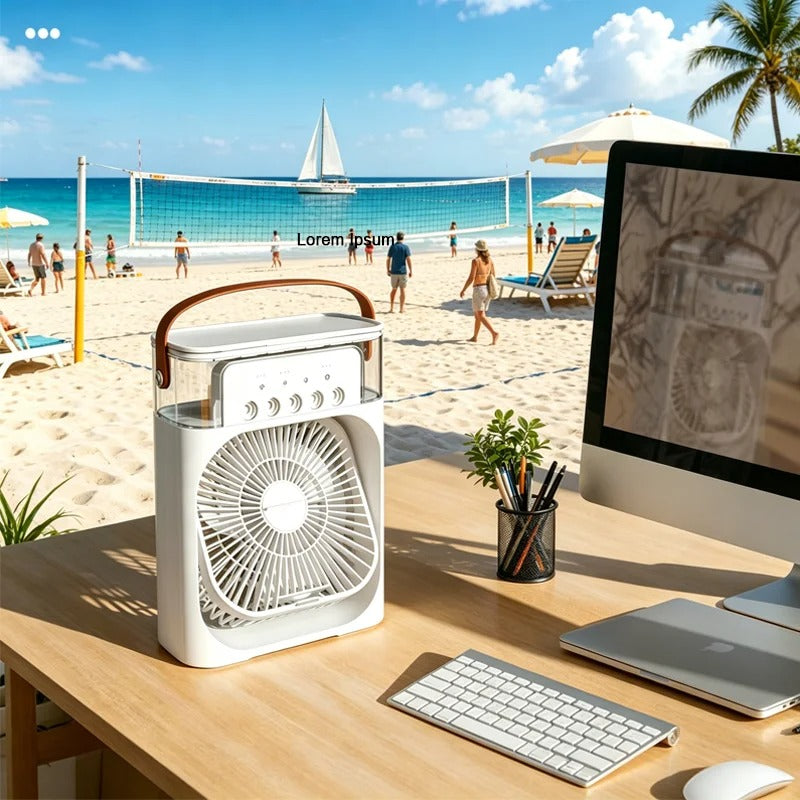 Mini Climatizador Portátil – Resfriamento e Umidificação Eficiente