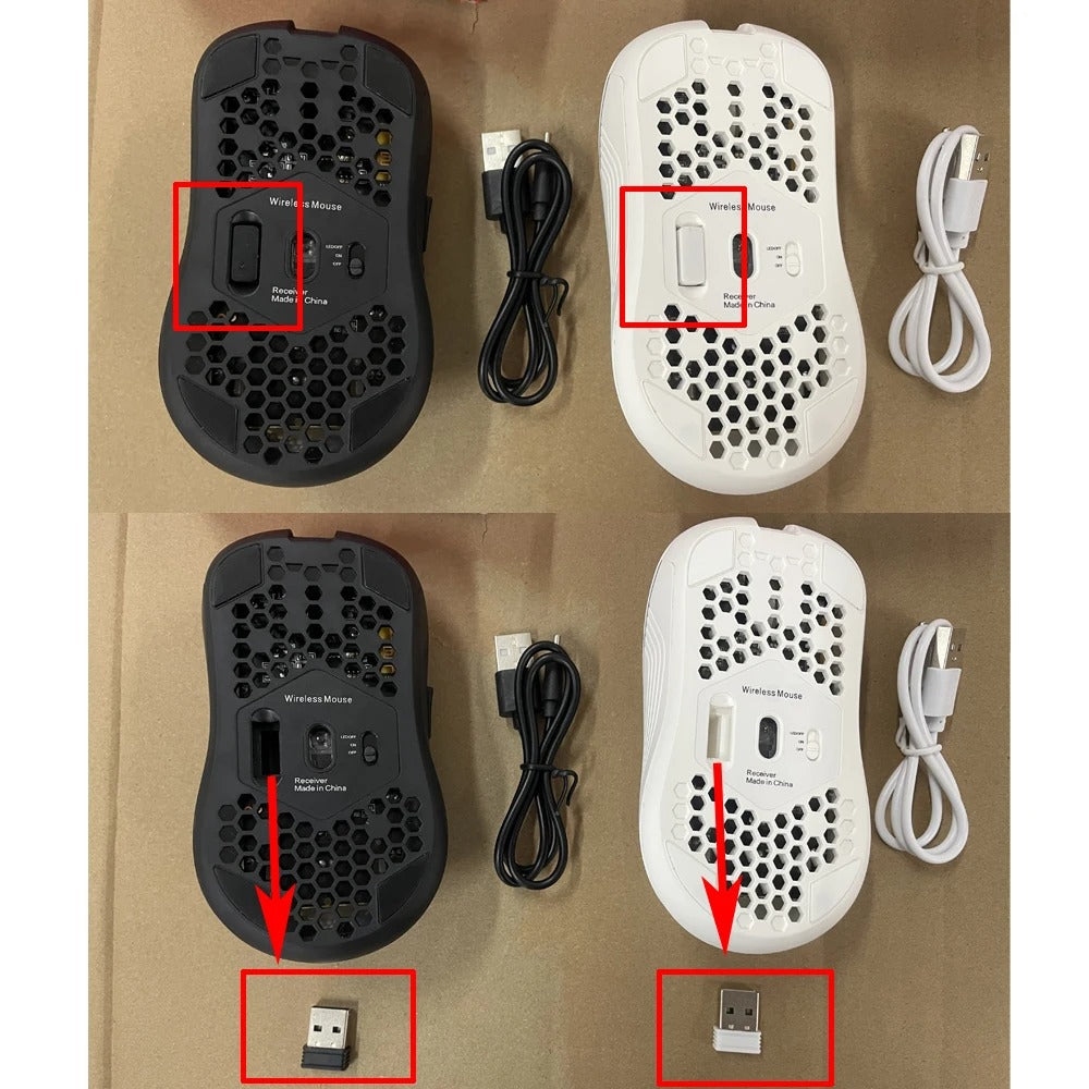 Mouse Gamer Sem Fio RGB – Precisão e Conforto Ergonômico