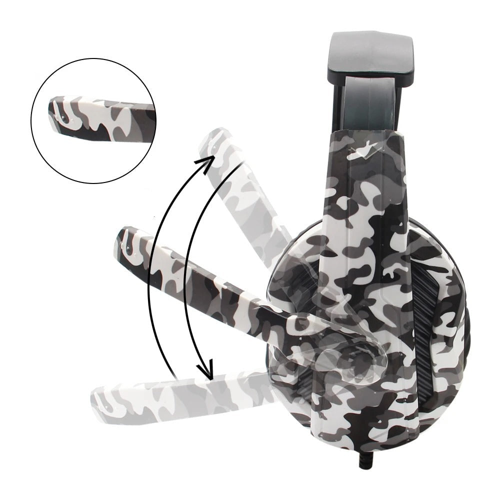 Headset Gamer Camuflado – Som Imersivo e Comunicação Clara