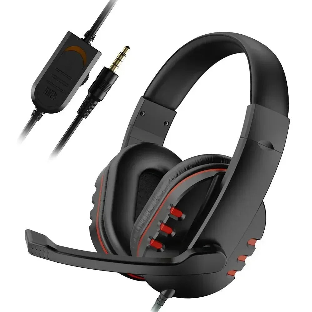 Headset Gamer com Fio e Microfone — Redução de Ruído para PC, PS4, PS5 e Switch