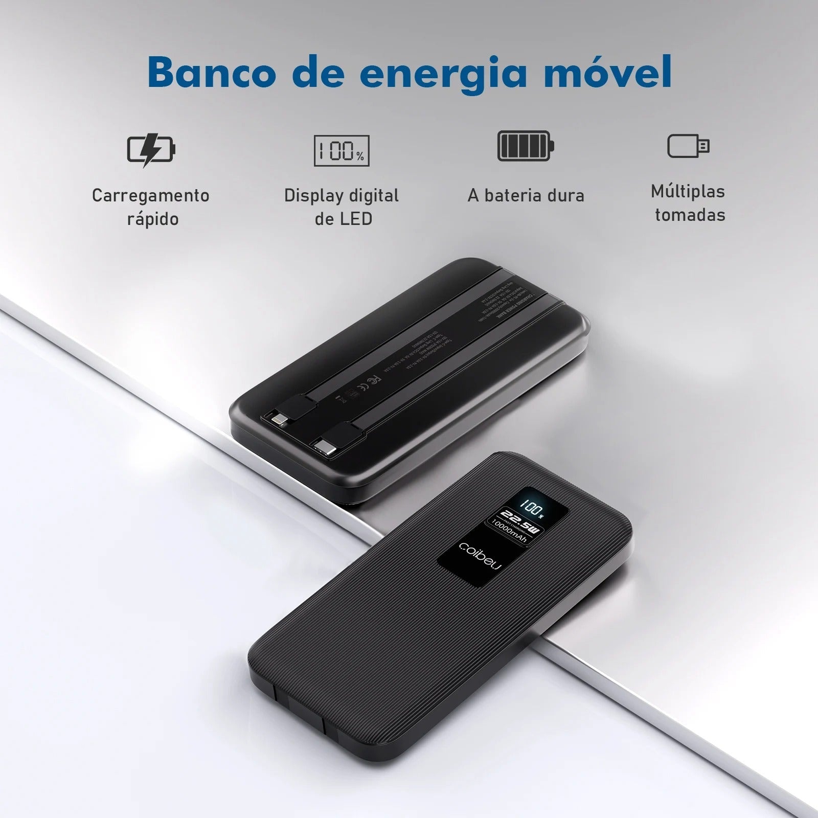 Power Bank 10000mAh 23W — Carregamento Rápido Universal