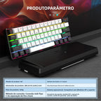 Teclado Mecânico 60% RGB — Performance Compacta Pra Quem Joga e Digita Sério
