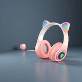 Fone Sem Fio Gatinho RGB – Conforto e Cancelamento de Ruído