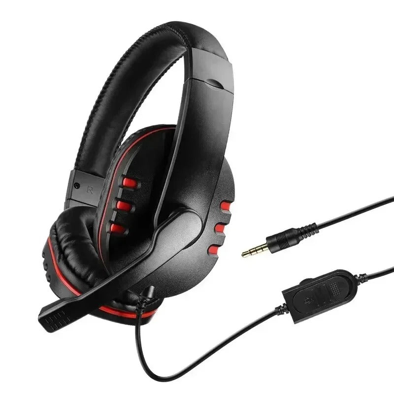 Headset Gamer com Fio e Microfone — Redução de Ruído para PC, PS4, PS5 e Switch
