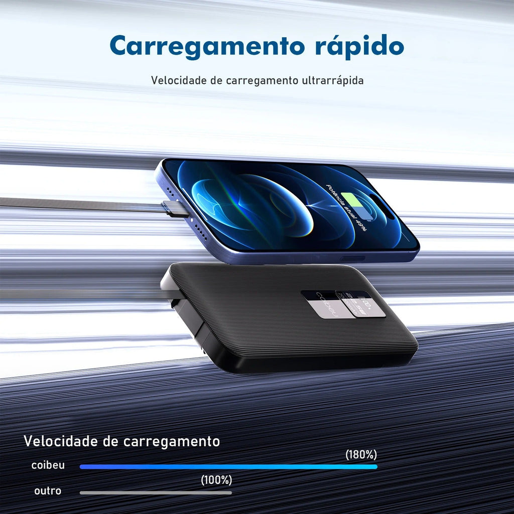 Power Bank 10000mAh 23W — Carregamento Rápido Universal