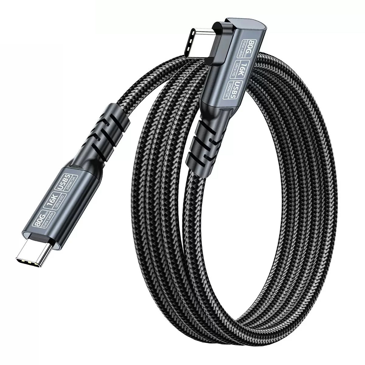 Cabo USB 4 Tipo C para C 3M 1M 40Gbps Gen3, Carregamento Rápido de 240W, 8K 60Hz, Link de Dados PD Thunderbolt 3 4 para Laptop Samsung MacBook PS5