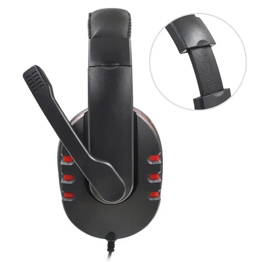 Headset Gamer com Fio e Microfone — Redução de Ruído para PC, PS4, PS5 e Switch