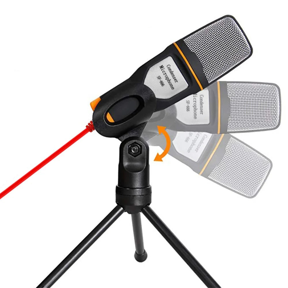 Microfone Condensador Profissional com Fio — Áudio Limpo Pra Quem Leva o Som a Sério