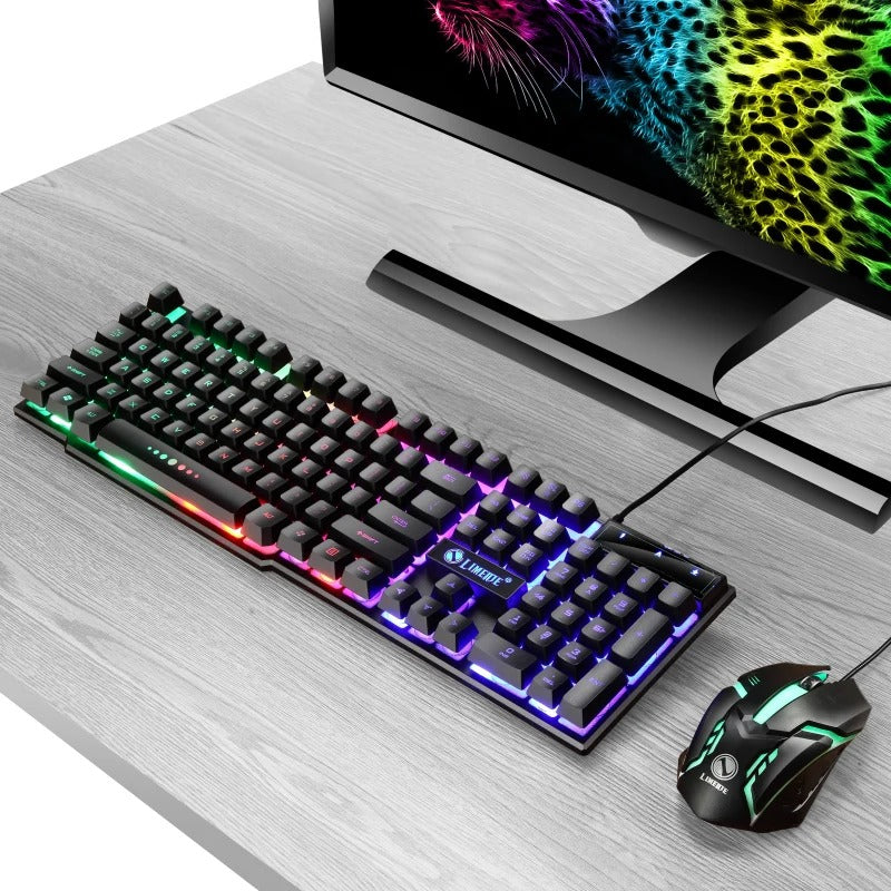 Kit Teclado e Mouse Gamer LED RGB — Setup Completo, Estilo de Sobra