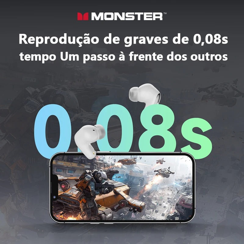 Headphone Monster MQT52 – Áudio Imersivo e Conexão Estável