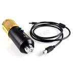 Kit Microfone Condensador USB com Tripé — Gravação Profissional