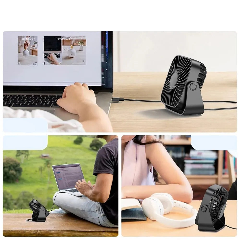 Ventilador Portátil TOPK – Silêncio e Conforto em Qualquer Lugar