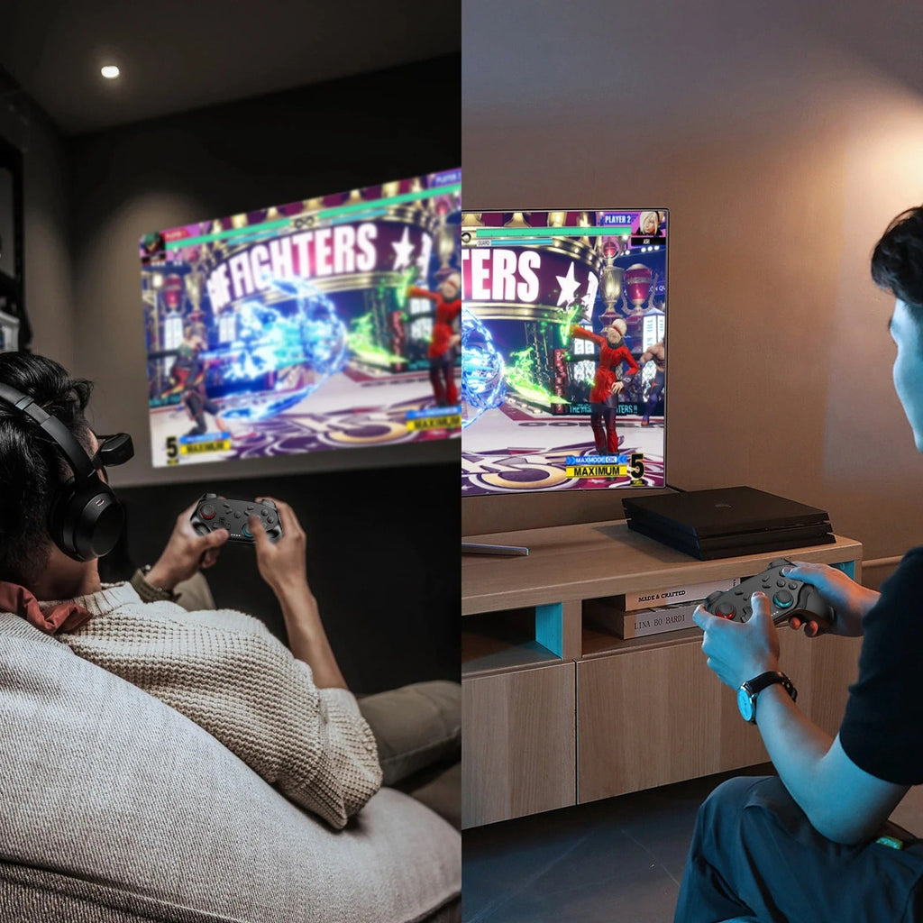 Gamepad Bluetooth Sem Fio Turbo — Compatível com Switch, iOS, Android e PC