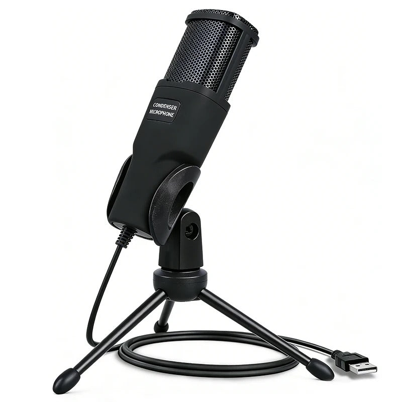 Microfone USB para PC – Voz Nítida e Qualidade de Estúdio