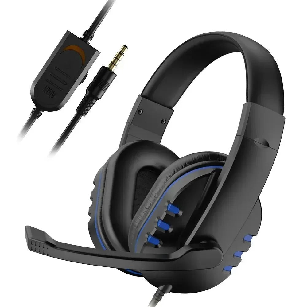 Headset Gamer com Fio e Microfone — Redução de Ruído para PC, PS4, PS5 e Switch