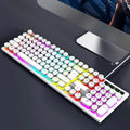 Teclado Mecânico RGB Retrô — Visual de Máquina de Escrever, Performance de Pro Gamer