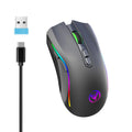 Mouse Gamer Sem Fio HXSJ T69 – RGB, Ergonomia e Alta Precisão