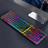 Teclado Mecânico RGB Retrô — Visual de Máquina de Escrever, Performance de Pro Gamer