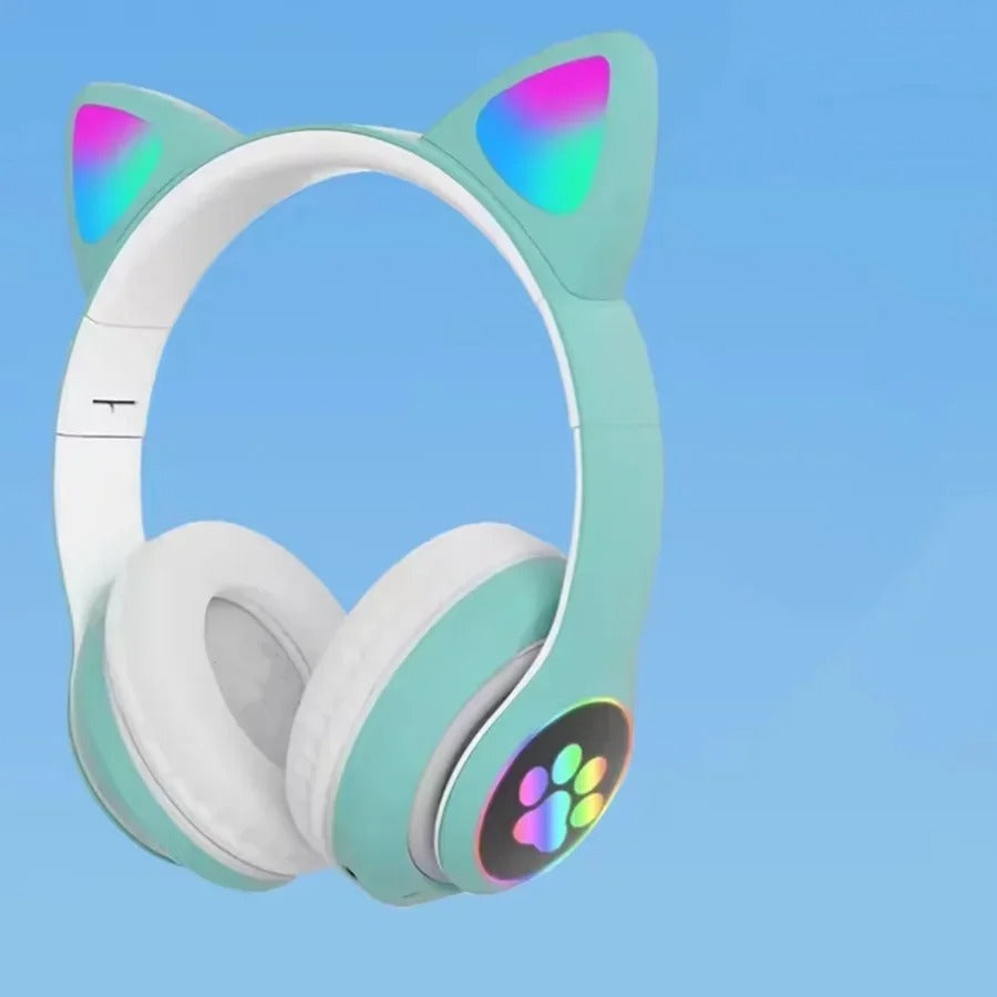 Fone Sem Fio Gatinho RGB – Conforto e Cancelamento de Ruído