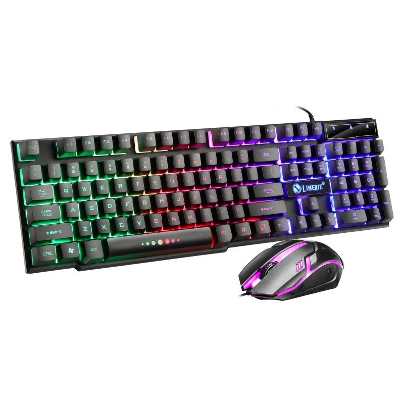 Kit Teclado e Mouse Gamer LED RGB — Setup Completo, Estilo de Sobra
