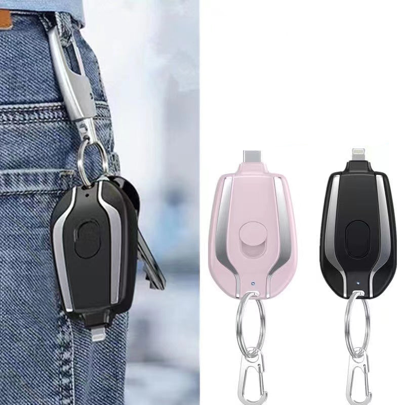 Chaveiro Power Bank 1500mAh — Carregador Portátil Compacto para o Dia a Dia