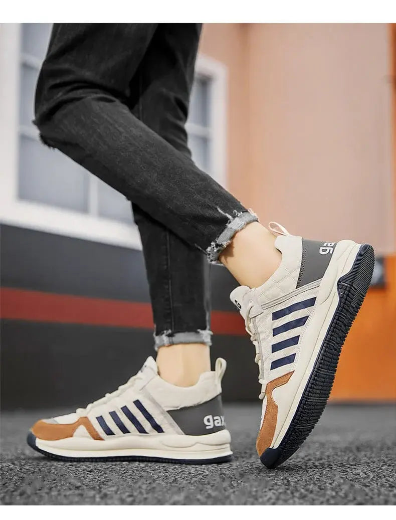 Tênis Masculino Ortopédico Casual em Couro Premium